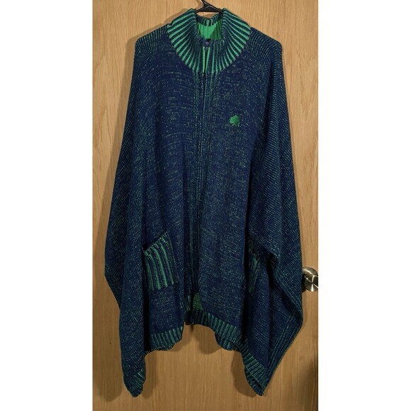 Emerson Street Peruvian Collection Notre Dame Knit Cape Poncho Women's 2XL - Picture 1 of 9